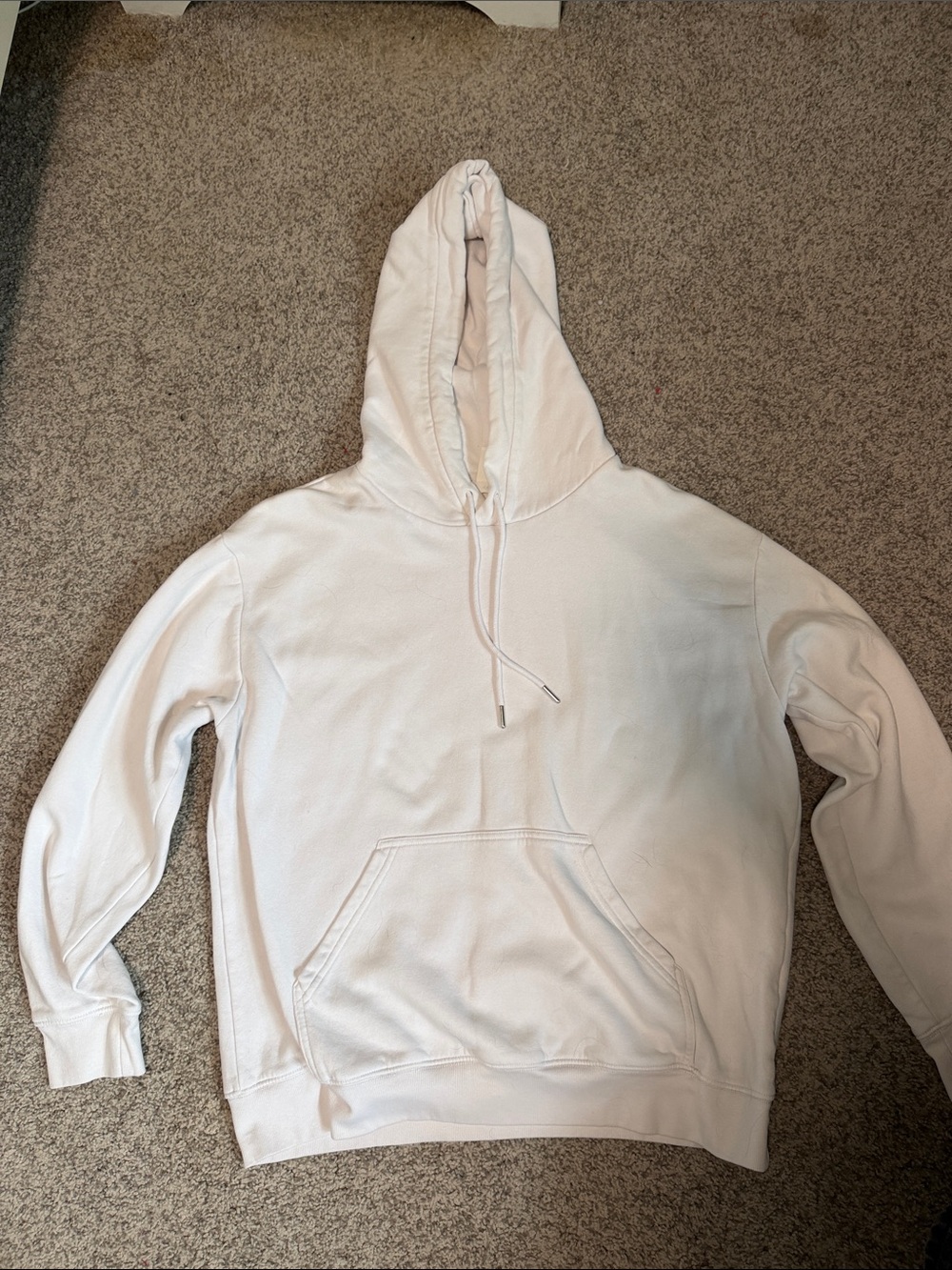 H&M Women's Crewneck Hooded Sweatshirt in White